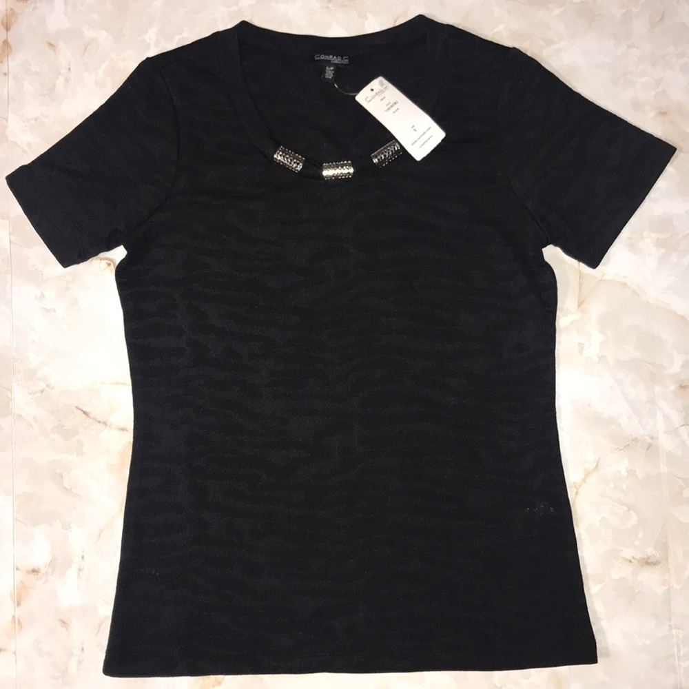 NWT Conrad C Collection Black Top